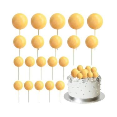 Imagem de Mini Balões Coloridos Para Decoração De Bolos, 20 Peças, Palitos Para 