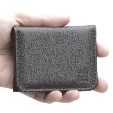 Imagem de Carteira Masculina Yllenot Compacta Elegante Couro Legítimo Resistente