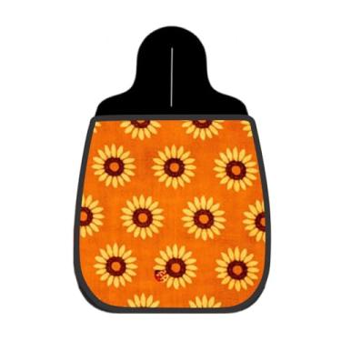 Imagem de Lixeira De Carro Organizador Lixinhocar Girassóis Fundo Laranja