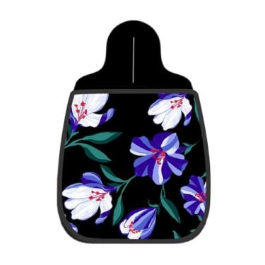 Imagem de Lixeira De Carro Organizador Lixinhocar Lírios Azuis e Brancos