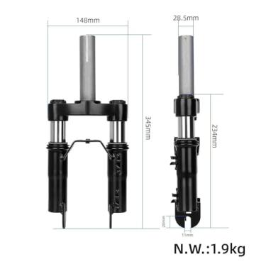 Imagem de Kit de suspensão dianteira de scooter elétrico Amortecedor de alto desempenho com suporte e guarda-lamas para F20 F25 F30 F40 F2Plus Smooth Ride Construção de metal durável Fácil