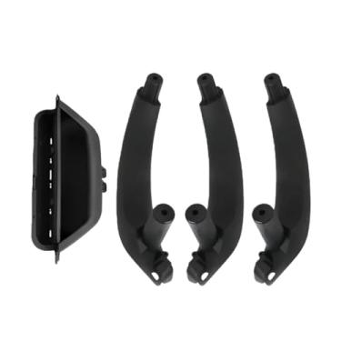 Imagem de Compatível com bmw x3 x4 f25 f2651419209216 maçaneta da porta interior do carro esquerda direita maçaneta do painel da porta interna puxar guarnição capa substituição maçaneta(Black LHD 1 Set)