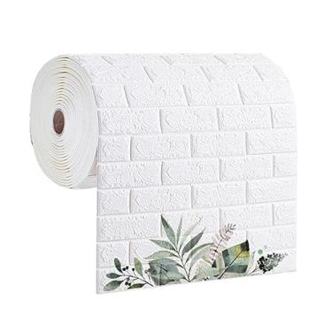 Imagem de Papel de parede 3D autoadesivo em branco, descasque e cole, painéis de tijolos de espuma de pedra sintética para quarto sala de estar TV decoração de fundo (tamanho: 20m)