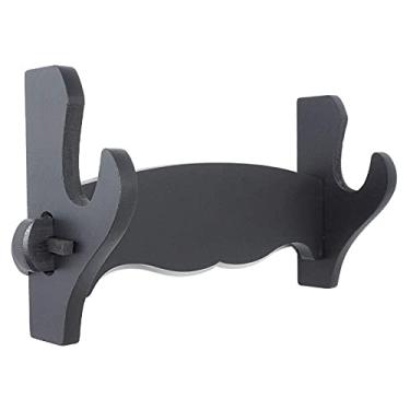Imagem de U5GAAALPPQ9 Acessórios de mesa, placa de densidade, montagem na parede, espada, Katana, suporte feito de madeira, suporte de espada samurai (1 andar) Suporte de espada