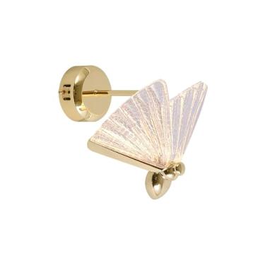 Imagem de ARANDELA BORBOLETA Φ17×15CM 6W 3000K BIVOLT METAL DOURADO+ACRILICO CX: 30x18x22CM 1,2KG EAN: 79081