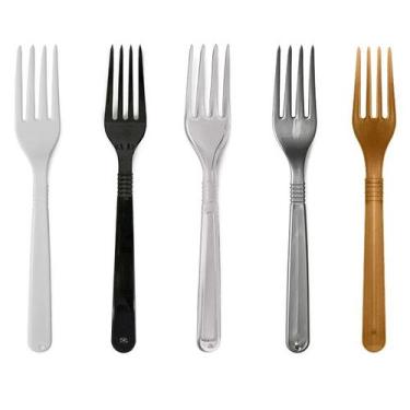 Imagem de 1.000 Garfo Descartável Forte para Refeição - AAZ, Sortido