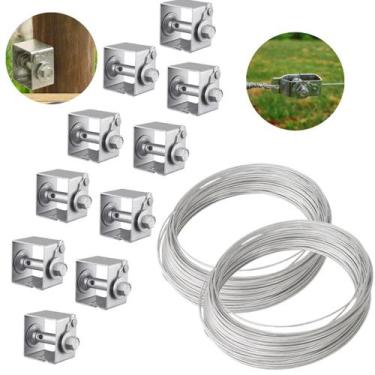 Imagem de Kit 10 Catracas Esticador para Cerca Arame Galvanizado Fio 16 1kg Firm