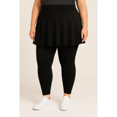 Imagem de Calça Legging E Saia Babado Em Plus Size Tapa BumBum WOLFOX Em Suplex-Feminino