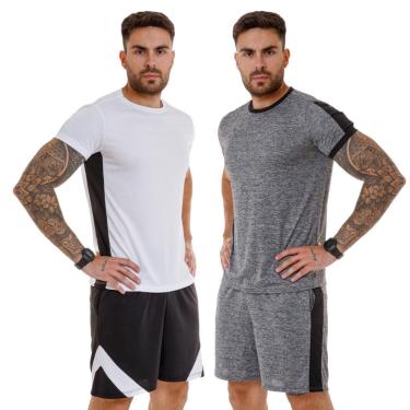 Imagem de Kit 2 Conjunto Camisa e Shorts Dry Slim Fitness-Masculino