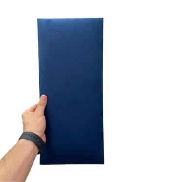 Imagem de Cabeceira Dubai Modular Estofada 20x45 cm para Cama Box | Kit com 20 Placas Retangulares Autocolantes(7,AZUL MARINHO)