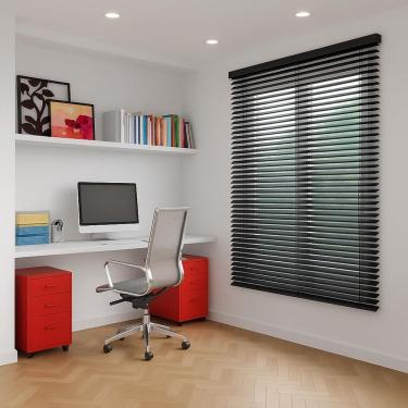 Imagem de Persiana Horizontal De Pvc - 1,40x1,60m Premier Evolux - Preto