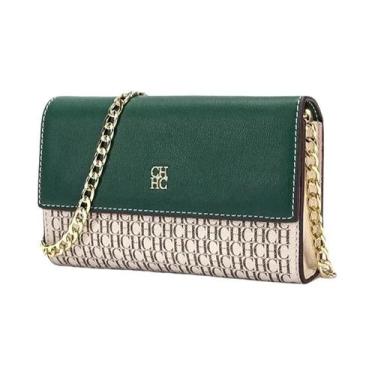 Imagem de Bolsa Transversal Feminina De Luxo Leve CH Com Design Clássico De Corr