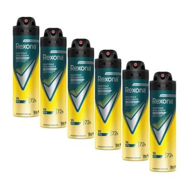 Imagem de Kit 6 Desodorantes Rexona Men Aerossol Antitranspirante V8 150ml