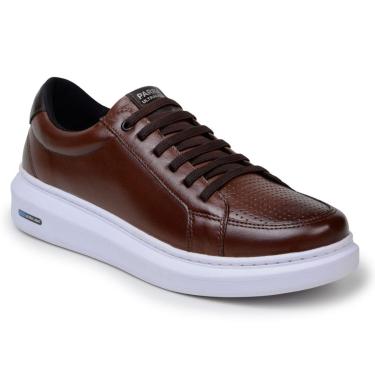 Imagem de Tênis Masculino Casual Solado Alto Couro Legitimo-Masculino