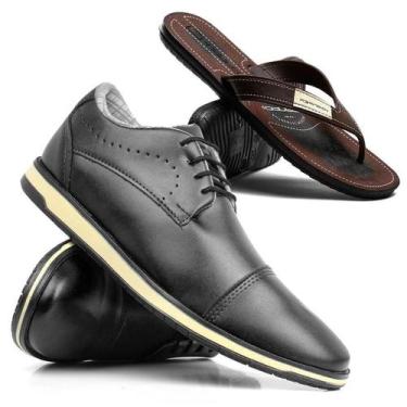 Imagem de Sapato Social Masculino Sapatofran Oxford Conforto Com Chinelo - Ferra