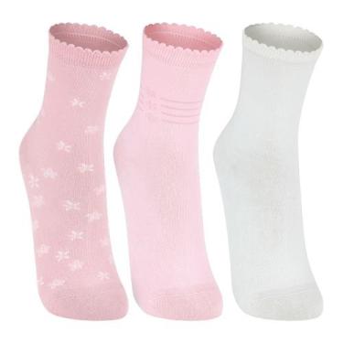 Imagem de Kit 3 Meias Cano Médio Lupo Adulto Feminino 4570-889, Sortido 0925, 34