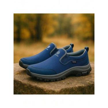 Imagem de Tênis Casual Masculino Antiderrapante Slip-On Sapatilha Outdoor Leve e