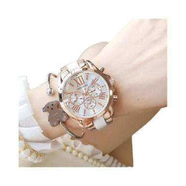 Imagem de Relógio De Pulso Feminino De Quartzo Em Aço Inoxidável Elegante, Luxuo