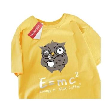 Imagem de Camiseta Masculina Oversize De Algodão Com Estampa De Café E Leite, Es