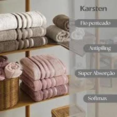 Imagem de Toalha de Banho Lumina Karsten 140x70 Volumosa e Macia 500g/m² Felpuda