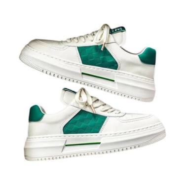 Imagem de Tênis Casuais Masculinos Plataforma 2025 Moda Urbana Para Skate Com Ca