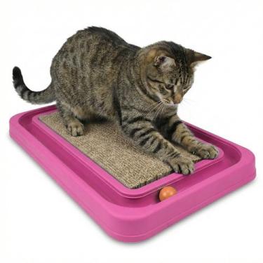 Imagem de Brinquedo Arranhador Para Gatos Com Bolinha Interativa Antiestresse Pe