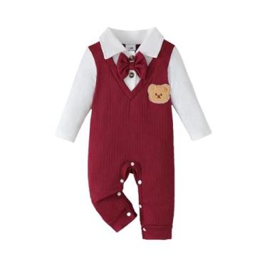 Imagem de Fantasia De Natal Para Bebês Meninos Recém-Nascidos, Macacão De Manga 