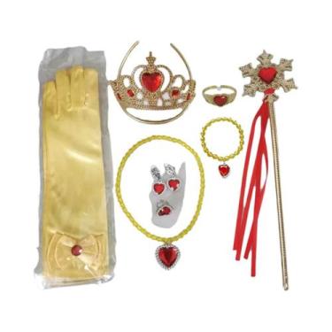 Imagem de Fantasia De Cosplay Da Princesa Elsa Anna Para Meninas Com Coroa, Vari