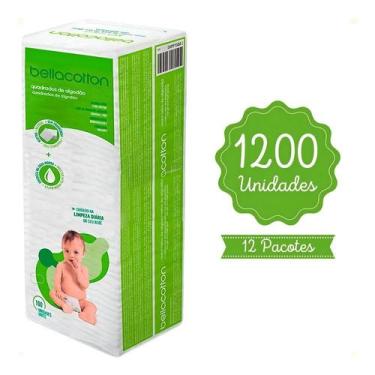 Imagem de Kit Algodão Bellacotton Quadrado Para Bebê - 12 Pacotes - Congratulati