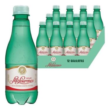 Imagem de Água Mineral São Lourenço Com Gás Fardo 12 Unidades 300ml