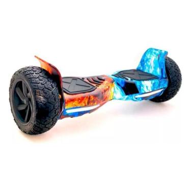 Imagem de Hoverboard Skate Elétrico Original 8.5 Offroad Led Bluetooth Fogo e Gelo Brinovar-Unissex