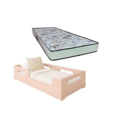Imagem de Cama Montessoriana Solteiro Princesa + Colchão D23 Gazin COR:Rosa - Aq