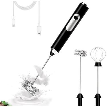 Imagem de Mixer Elétrico de Mão OEM Misturador Batedor para Claras de Ovos Leite Café 3 Velocidades Preto 110V