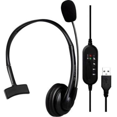 Imagem de Headset Office FK 731A para Conferências e Chamadas com Conexão USB e Microfone com Has...