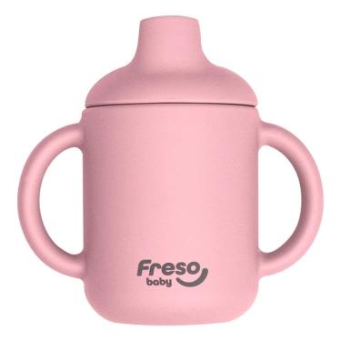 Imagem de Freso Baby Copo De Transição Treinamento Alimentação Do Bebê Blw Silicone Livre De Bpa Rosa