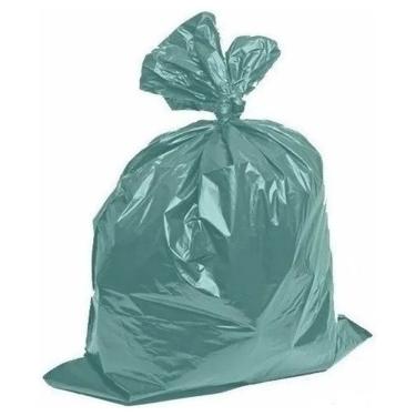 Imagem de Saco de Lixo Verde 100 Litros Super Leve 0 e 02mm para Resíduos Residenciais e Industri...