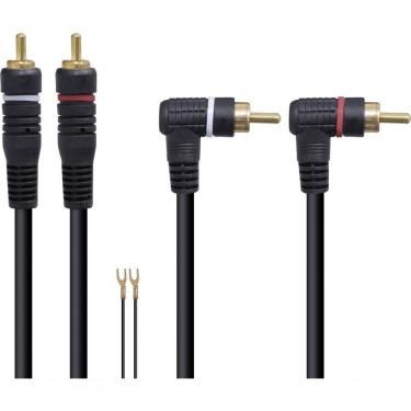 Imagem de Cabo 2 RCA X 2 RCA Vinik RCA 90o 5 Metros para Áudio e Vídeo Profissional 100% OFC