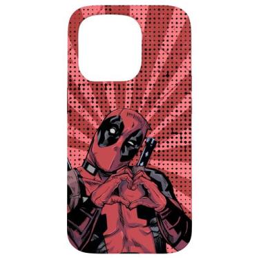 Imagem de Capa Marvel Deadpool Mãos em Coração para iPhone 15 Pro