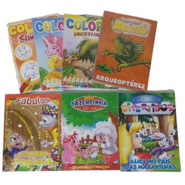 Imagem de Kit C/ 56 Livrinhos Infantis - Fábulas, Clássicos, Fazendinha do seu L