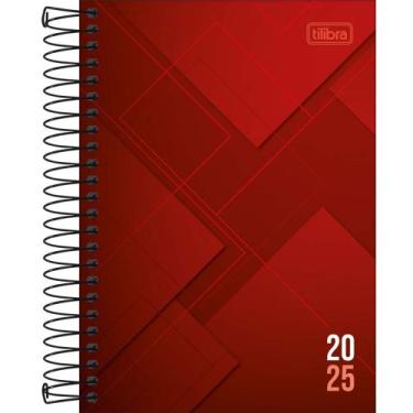 Imagem de agenda zip tilibra 2025, vermelha