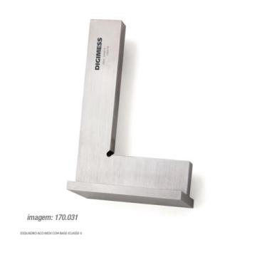 Imagem de Esquadro De Precisão 100x70mm Aco Inox Com Base Classe 1 170.031 - DIG
