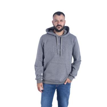 Imagem de Moletom Masculino Oceano Canguru Emboss 85603 - Oceano Surfwear, Cinza