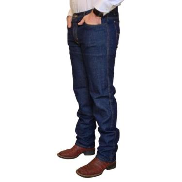 Imagem de Calça para Trabalho Masculina Tradicional - MVA JEANS, Azul, 52