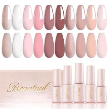 Imagem de Set de Esmalte de Uñas en Gel Larvall 10 Colores Nude con Brillo