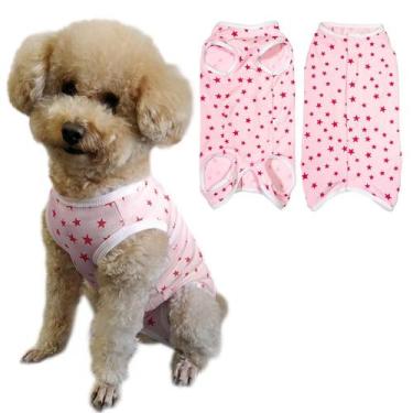 Imagem de Roupa de Recuperação para Cães Paipeper Proteção Cirúrgica Rosa XL