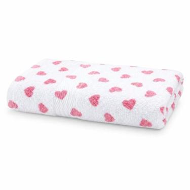 Imagem de Toalha de Rosto Dohler Prisma Love Corações 50x80cm 400g/m² 100% Algod