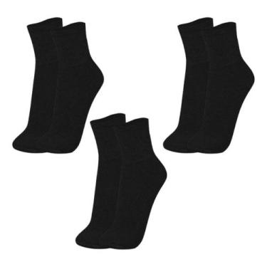 Imagem de Kit 3 Meia Infantil Escolar Colegial Esportiva Resistente - JBF Multim