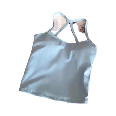 Imagem de Top De Yoga Feminino Slim Fit Nude Para Fitness E Pilates Com Design D