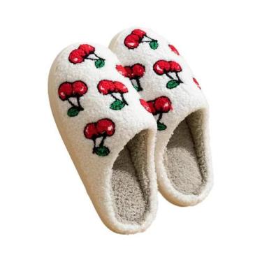Imagem de Pantufas Femininas De Algodão Quentes Para O Inverno, Com Estampa De A
