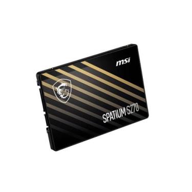 Imagem de Ssd Msi Spatium S270 240gb Sata 3 2,5 7mm Leitura E Gravação 500mb/s -
